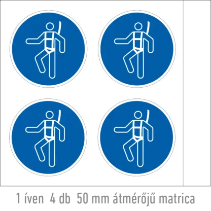Testhevederzet használata kötelező! matrica (ISO 7010-M018 piktogram)