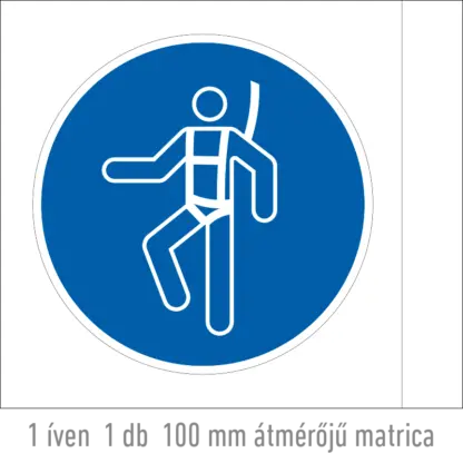 Testhevederzet használata kötelező! matrica (ISO 7010-M018 piktogram)