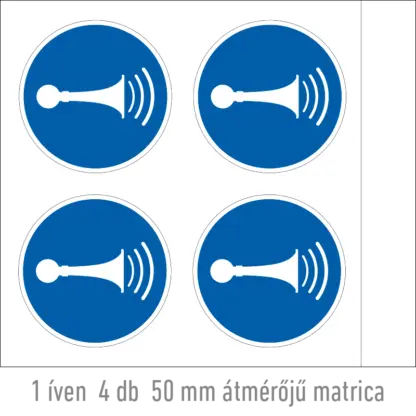 Veszély esetén adjon hangjelzést! matrica (ISO 7010-M029 piktogram)