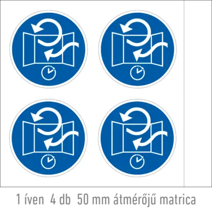 10 percenként kötelező szellőztetni! matrica (piktogram)