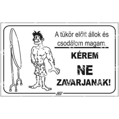 Kérem ne zavarjanak! (férfi) matrica / tábla