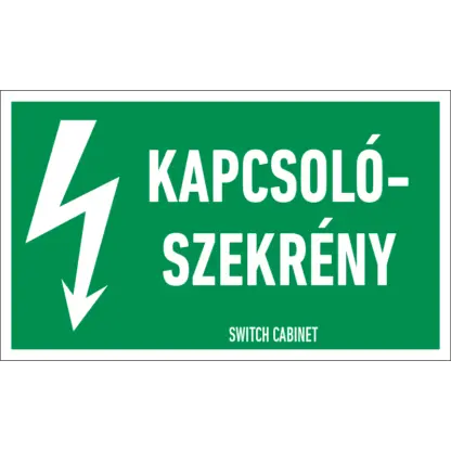 Kapcsolószekrény matrica