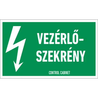 Vezérlőszekrény matrica