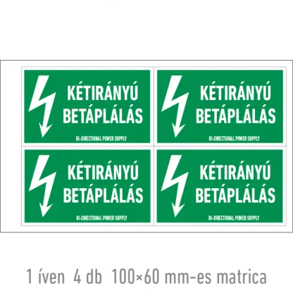 Kétirányú betáplálás matrica / tábla
