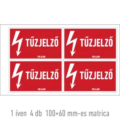 Tűzjelző matrica / tábla