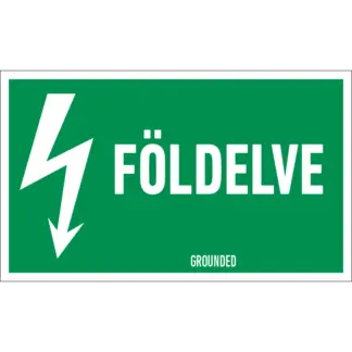 Földelve matrica / tábla