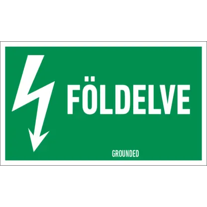 Földelve matrica / tábla