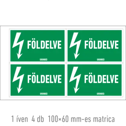 Földelve matrica / tábla