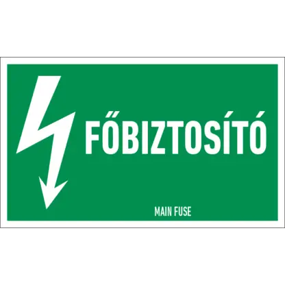 Főbiztosító matrica / tábla