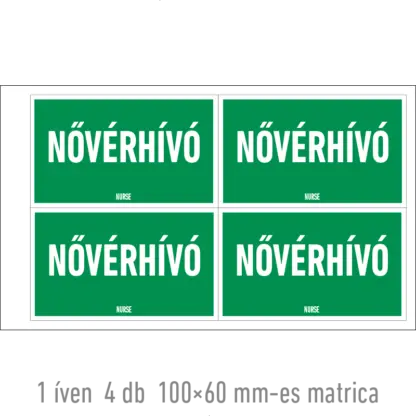 Nővérhívó matrica