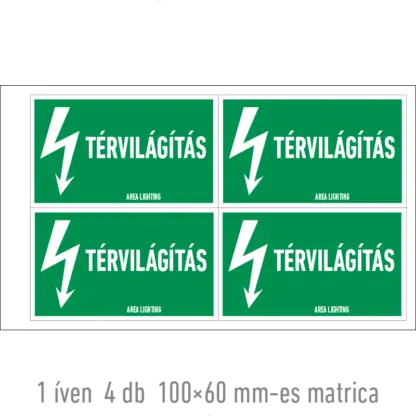 Térvilágítás matrica / tábla