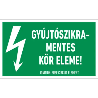 Gyújtószikramentes kör eleme! matrica