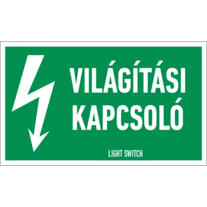 Világítási kapcsoló matrica / tábla