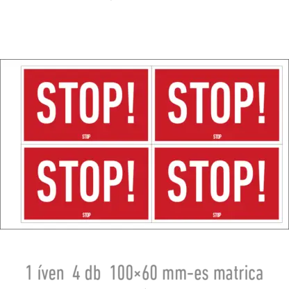 Stop! matrica