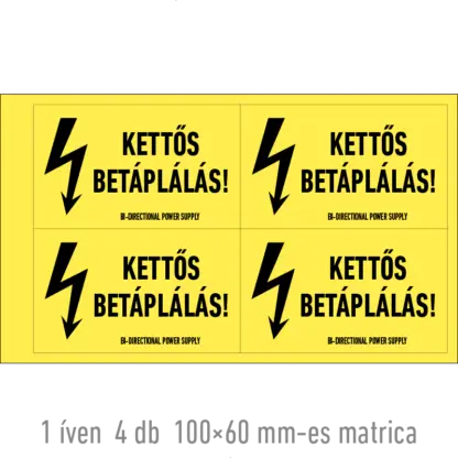 Kettős betáplálás! matrica