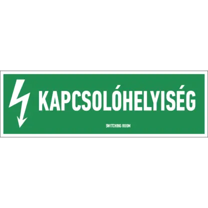 Kapcsolóhelyiség matrica / tábla