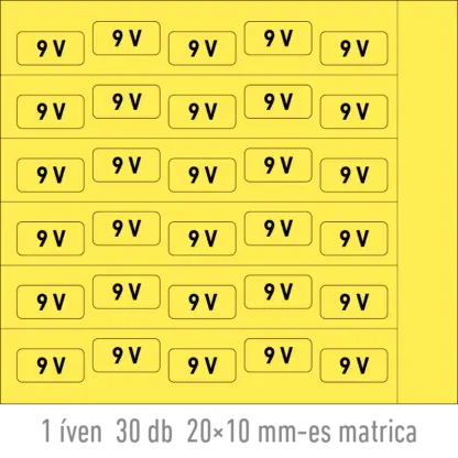 9 V matrica