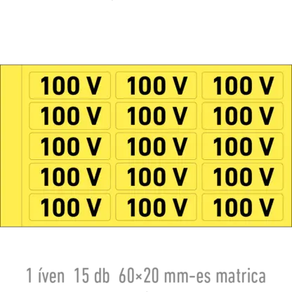 100 V matrica