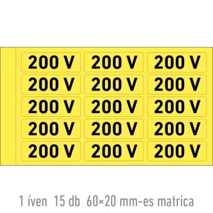 200 V matrica