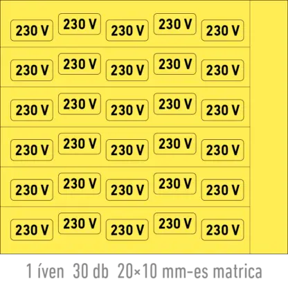 230 V matrica