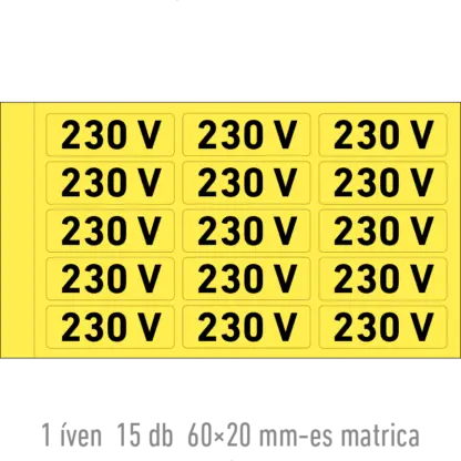 230 V matrica