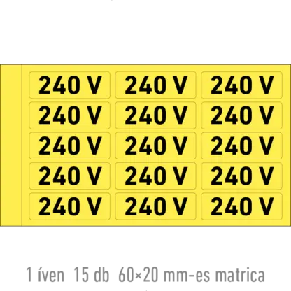 240 V matrica