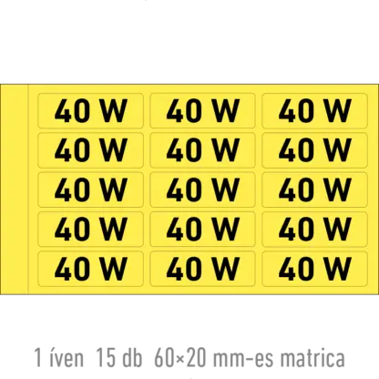 40 W matrica