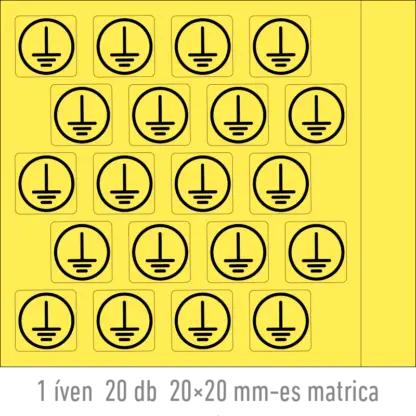 Védőcsatlakozó kapocs matrica