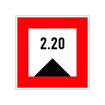 C.1.b Korlátozott vízmélység (méterben) hajózási tábla