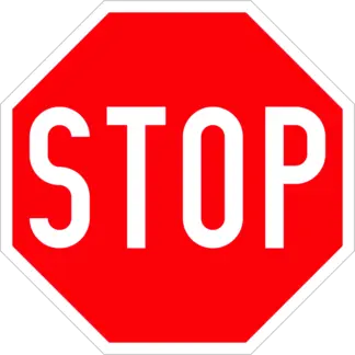 Állj! Elsőbbségadás kötelező! (STOP) KRESZ közlekedési tábla