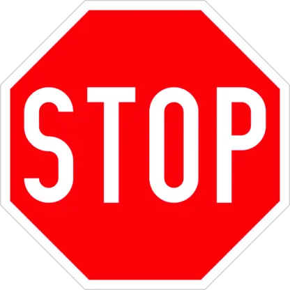 Állj! Elsőbbségadás kötelező! (STOP) KRESZ közlekedési tábla