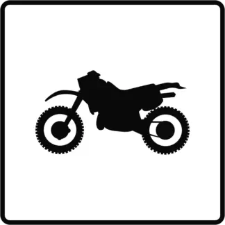 Terep-motorkerékpár (enduro) KRESZ közlekedési tábla