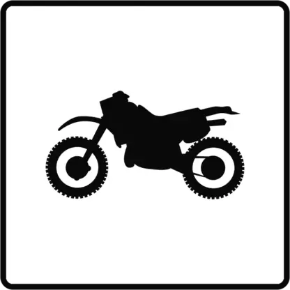 Terep-motorkerékpár (enduro) KRESZ közlekedési tábla