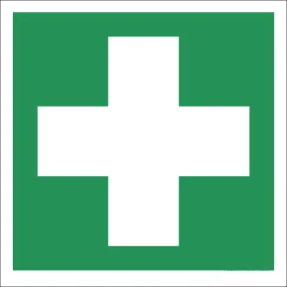 Elsősegélyhely matrica / tábla (ISO 7010-E003 piktogram)