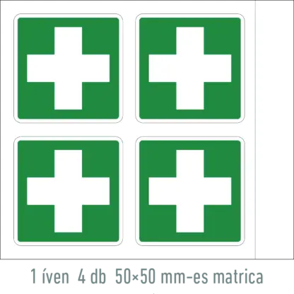 Elsősegélyhely matrica / tábla (ISO 7010-E003 piktogram)