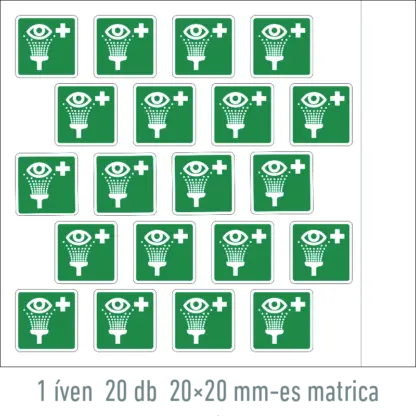 Szemmosó matrica / tábla (ISO 7010-E011 piktogram)