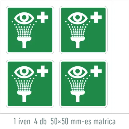 Szemmosó matrica / tábla (ISO 7010-E011 piktogram)