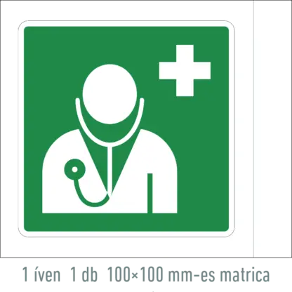 Orvos matrica / tábla (ISO 7010-E009 piktogram)