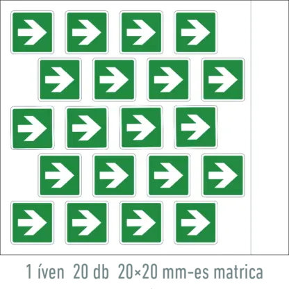 jobbra / balra matrica / tábla (ISO 7010-E005 piktogram)