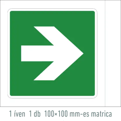 jobbra / balra matrica / tábla (ISO 7010-E005 piktogram)