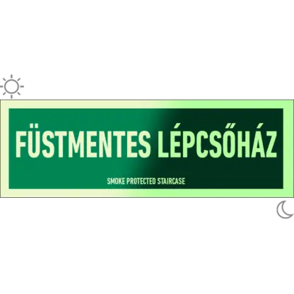 Füstmentes lépcsőház matrica / tábla (felirat)