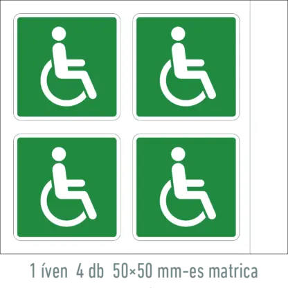 Mozgássérült piktogram (jobb) matrica / tábla