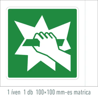A hozzáféréshez törje be! matrica / tábla (ISO 7010-E008 piktogram)
