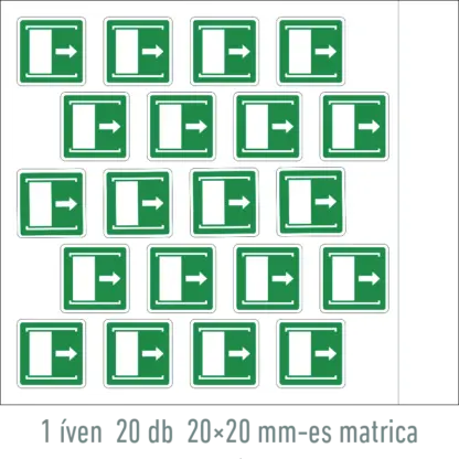 Nyitáshoz tolja jobbra! matrica / tábla (ISO 7010-E033 piktogram)