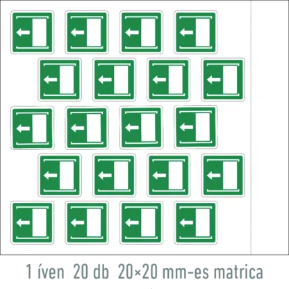 Nyitáshoz tolja balra! matrica / tábla (ISO 7010-E034 piktogram)