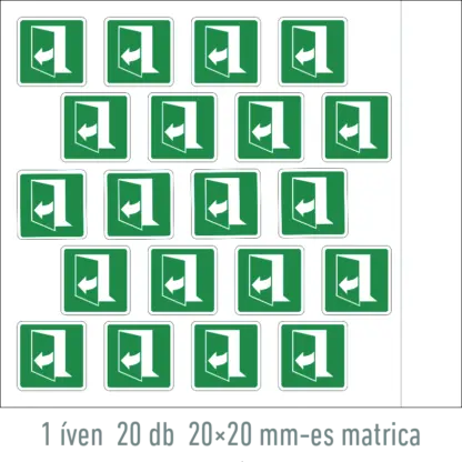 Nyitáshoz húzza az ajtó jobb oldalát! matrica / tábla (ISO 7010-E058 piktogram)