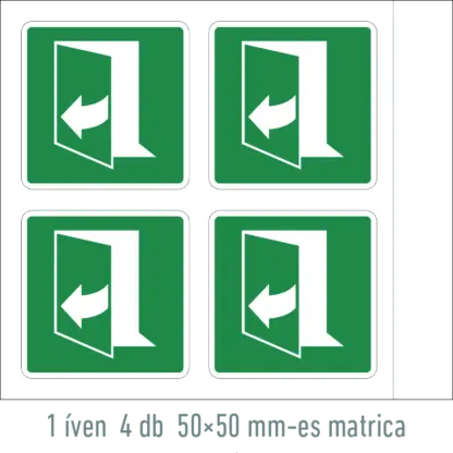 Nyitáshoz húzza az ajtó jobb oldalát! matrica / tábla (ISO 7010-E058 piktogram)