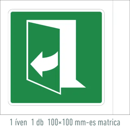 Nyitáshoz húzza az ajtó jobb oldalát! matrica / tábla (ISO 7010-E058 piktogram)
