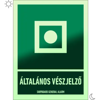 Általános vészjelző matrica / tábla (ISO 7010-E031 piktogram + felirat)