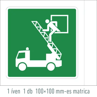 Mentési ablak matrica / tábla (ISO 7010-E017 piktogram)